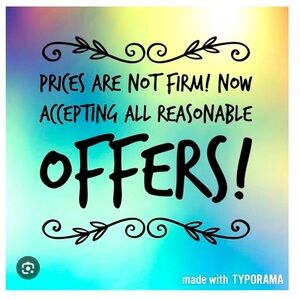 Reasonable Offers Accepted